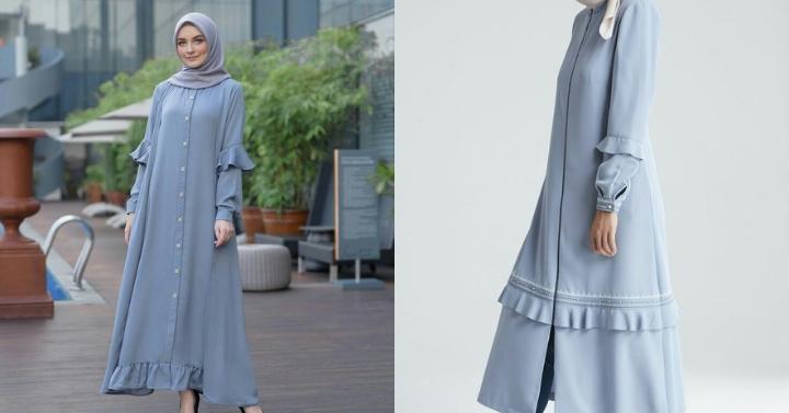 gamis dusty blue