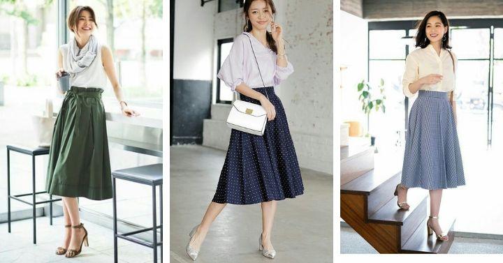 Fashion Untuk Wanita Usia 30 Tahun Gunakan Rok Midi