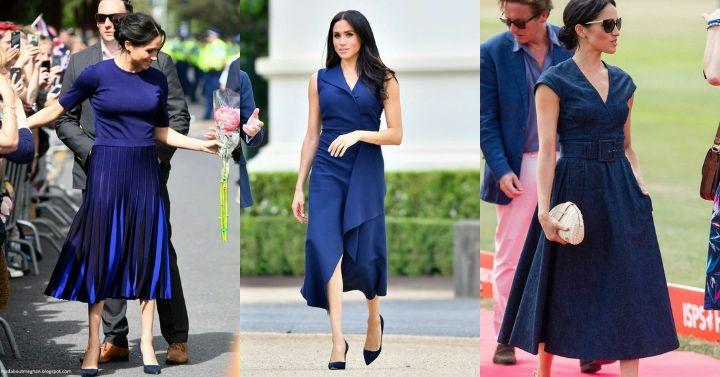 gaya busana dress meghan markle