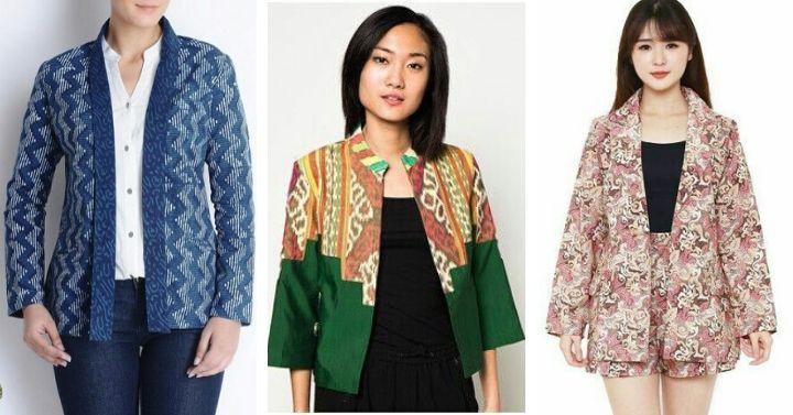 model blazer batik wanita
