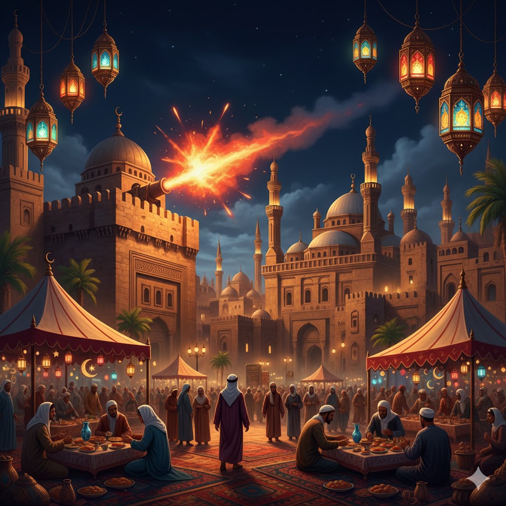 tradisi ramadan dunia, tembakan meriam ramadan, suasana ramadan mesir, ramadan turki davulcu, ramadan maroko lentera, ramadan malaysia bedil, tradisi puasa unik, ramadan 2026